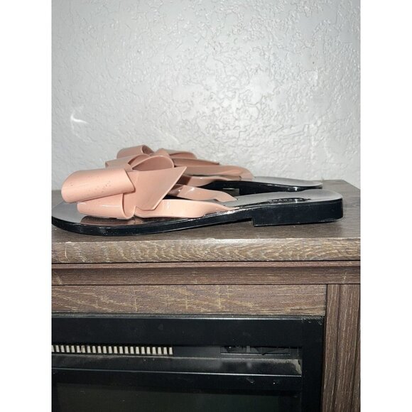Jeffrey Campbell Sugary Sandals Size 6 Pink Black Jelly Flip Flops Thongs NEW - Picture 5 of 7